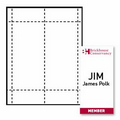 Classic Vertical Paper Agenda/ Name Badge Insert - 2 Color (4"x8")